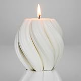 Luxus-Home Große Wellenkerze, deko - Handgemachte Sojawachskerze - Wohnzimmer - Spiral-Kerze- Geschenke - Candlesdeko - Geschenke für frauen - Geburtstage - Elegante Dekoration - Weiße Kerze