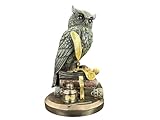 57 SPECIAL REPLICAS Skulptur Deko Figur - Weisheits-Eule auf Büchern - Farbe - Figur als Geschenk für Wohnzimmerdekoration Figuren Deko