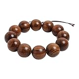 Miunpri Hand-Mala mit Rudraksha beads - Armband buddhistische Hand-Gebetskette mit Perlen Daily Fashion Wear 20mm Huanghuali Schnur mit Schwarzem Samtbeutel