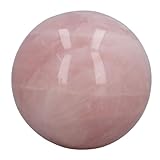 Zoeyilan authentische Rosenquarz-Kugel, Edelstein-Heilkristallkugel, rosa Quarz-Kristallkugel, für Wahrsager-Zubehör, dekorative Kugel, mystisch, Lensball-Fotografie, Feng Shui