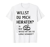 Heiratsantrag lustig Willst du mich heiraten Ja Nein T-Shirt