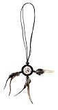 Dreamcatcher Kette Traumfänger Halskette Auto Schwarz Dream Traum Schlafen (länge verstellbar)
