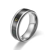 Whoiy Silber Ring, Verlobungsring für Sie und Ihn Edelstahl Temperaturring für Frauen 67 (21.3) Kostenlos Gravieren