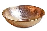 GoCraft Dekorative Schüssel aus reinem Kupfer, gehämmerte Oberfläche, reine Kupferschale für Nüsse, Salat, Obst und Küchen-Servierzwecke – 12,7 cm (klein)