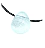 Trommelstein gebohrt Topas zart-blau 1,5 cm