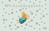 Cityproducts - 3629 - Mini Doppelkarte, Weihnachtsgrüße, Fliegender Engel, gefaltet 5,2cm x 7,4cm, mit goldenem Umschlag