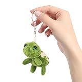Goiern Schlüsselanhänger Schildkröte Ausdruck Interessanter Süßer Cartoon Kreativer Schildkröte Stofftier-Puppe Schildkröte Plüsch-Schlüsselanhänger Für Zuhause