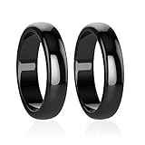 Lonage Hämatit-Ring für Damen und Herren, Unisex, echte heilende magnetische Steine, Ring für Angstausgleich, Wurzelchakra, absorbiert negative Energie, Schmuck, Geschenke, Größe 6–12 (7)