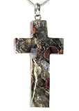 Granat Disthen in Schiefer Edelstein Heilstein Kreuz Anhänger aus Kärnten Österreich