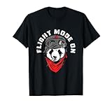 Flugmodus an | Flugzeugluftfahrt | Panda Pilot T-Shirt