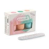 Namaki Bio Nagellack 3er Set für Kinder | Summer Delight | Wasserbasiert | Abziehbarer Nagellack Peel-off-Formel | Mit Nagelfeile | 3 x 7,5 ml