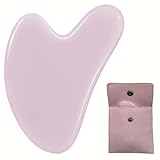 Gua Sha Stein Natürliches Herzform Gesichtsbehandlung Massagewerkzeug, Rosenquarz Frauentag Geschenk Akupunktur Therapie Triggerpunkt Anti-Aging (Rosa)