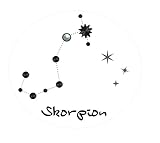 Sternzeichen Horoskop Symbol Aufkleber, Selbstklebend, Abziehbild, Dekorativ (RMT11/2 deutsch) (10 cm, Skorpion Symbol (10))