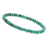 Unique Gems Perlenarmband Edelstein Damen Armband Türkis Nouvelle Ø 4mm Chakra Perlen Buddha Schutzarmband