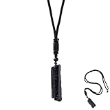 Schwarzer Turmalin Stein Echt,Heilstein Kette Anhänger,Schwarzer Turmalin Kette Anhänger Natürlicher,Natürlichem Ketten,Negra Baumwollband Steinanhänger für Verwendet Werden und Kleidung Dekoration