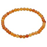 Armband Armschmuck Edelstein Feuerachat orange-gelb Ø4mm endlos dehnbar 18,5cm