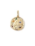 SINGULARU - Sternzeichen Charm. Messing mit 18 Kt Vergoldeter Beschichtung und Zirkonia. Schmuck für Damen. Löwe.