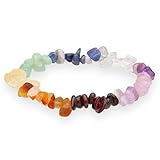 Lebensquelle Plus beliebtes Splitterarmband | Handgefertigtes Elastisches Stretch Splitter Armband | Echter natürlicher Edelstein (Chakra)