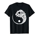 Inscape Data Yin Yang Bonsai Baum Japan Buddha Zen Meditation Geschenk T-Shirt, Unisex, Schwarz, S, Kurzarm, Klassisch, Yoga, Entspannung