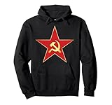 Roter Stern mit Hammer und Sichel Pullover Hoodie