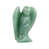 Rapidbok Schutzengel Figuren aus Edelstein Pocket Edelstein Amazonit Engel, Größe Taschenengel Quarz Glücksbringer & Heilstein Fengshui Deko Reiki Talisman Engelsstatue 38mm für Love Peace & Heilung