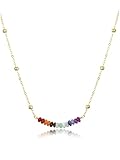 JSDDE 7 Chakra Kette Edelstein Heilstein Kette Damen Kristall Halskette Glückskette Reiki Heilung Talisman spirituelle Geschenke