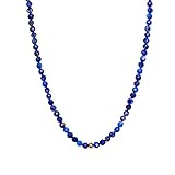 BERGERLIN Lapislazuli Halskette dunkel blau - blaue Kette - Gold - XS-S