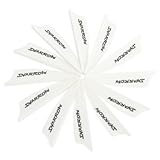 Poearcus 50Pcs Bogenschießen Pfeil Feder Befiederung 1.75/2.6 Zoll DIY Federn Federn mit Windschutzkerben Jagd Zielpfeile Zubehör (Weiß, 1,75-Zoll-Schild)