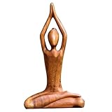 FIYSON Frau Skulptur Yoga-Pose Figur,Body Talk Skulptur Yoga,Polyresin Yoga-Statuen Mädchen Arts Deko Heim Tisch Dekorative für Wohnzimmer Schlafzimmer Büro Geschenk für Yoga-Liebhaber,18cm (Stil 2)