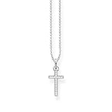 Thomas Sabo Damen Kette Kreuz Zirkonia 925 Sterling Silber KE1653-051-14-L45v