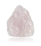 budawi-Mineralien Rosenquarz Rohstein Rohstück Edelstein Brocken roh mit Standfläche (Madagaskar)