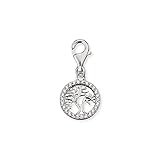 Engelsrufer Damen Charm Anhänger Tree of Life Lebensbaum silber aus Sterling Silber - besetzt mit 26 Zirkonia Steinen - Karabinerverschluss - nickelfrei