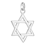 NKlaus 925 Sterlingsilber Silber Anhänger Davidstern Hexagramm Charm Kette 20x20mm 5066