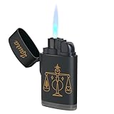 Geschenkfreude Feuerzeug personalisiert mit Namen und Sternzeichen - personalisierte Geschenke mit hochwertigen UV Druck - Sternzeichen Geschenke für Frauen und Männer - Sturmfeuerzeug nachfüllbar