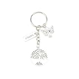 Gallkeat Lebensbaum Schlüsselanhänger, Runde Lebensbaum Anhänger, Glücksbringer Schlüsselanhänger, Glücksbringer für Frauen, Spirituelle Geschenke, Silber