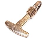 Kleiner Wikinger Schmuck-Anhänger THORILY 1.5 cm Thors-Hammer Vintage Bronze