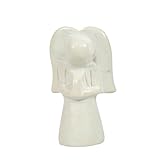 Praisent Figur Speckstein Betender Engel Mini Hellbeige/grau