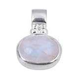Auffälliger Regenbogen Mondstein Anhänger 925 Sterling Silber Handgefertigter Natürlicher Edelstein Anhänger