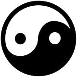Samunshi® Aufkleber Yin & Yang in 10 Größen und 25 Farben (8x8cm schwarz)
