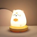 Comely 3 Farben Nachtlicht LED Dimmbar, Tiger Baby Lampe Nachtlicht, LED Nachtlicht Kinder, Nachtlampe Baby Silikon für die Dekoration von Kinderzimmern, Weihnachtsgeschenke für Jungen und Mädchen
