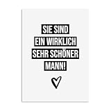Nastami Valentinskarte Postkarte Valentinstag Karte Liebe Jahrestag Geschenk (schöner Mann)