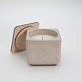 Betonkerze indoor mit Deckel - Sojawachs Kerze - Geschenkidee (Matcha Latte)