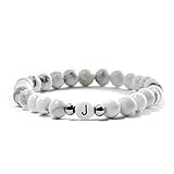 BERGERLIN Buchstaben Armband weiss (Buchstabe J)