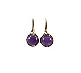 Ohrringe NOBLE Edelstein vergoldet (Amethyst)