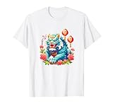 Chinesische Kultur Tempel Löwe T-Shirt