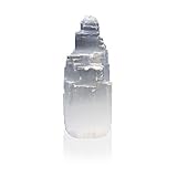 Selenit Stein Eisberg Skyscraper Tower Kaskade mit Standfläche ca. 10cm hoch Herkunft Marokko Edelstein Meditation - Yoga - Feng Shui
