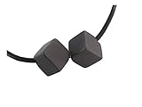 MKöpke Magnetit Anhänger - 2er-Set Lodestone Schmucksteine in Würfelform mit Band | 10 mm