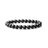 IZDPIBFTA 8 mm natürliche Edelstein-Armbänder, Tigerauge, weißer Türkis, alle Arten von Naturstein-Armbändern, 8 mm, Kristall, Chalcedon