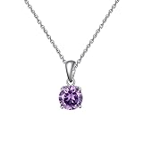 Bellitia Jewelry Alexandrit Halskette Damen Anhänger in 925 Sterling Silber, Juni Geburtsstein Geschenk für Mutter Damen Frau Mädchen Schmuck für Valentinstag Geburtstag