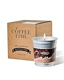 M&SENSE 200g Kaffee Duftkerze, Cappuccino Duftkerzen im Glas, Vegan Natürliche Sojakerze, Bis zu 48 Std. Brenndauer, Duftkerzen Geschenk für Kaffeeliebhaber, Männer, Frauen